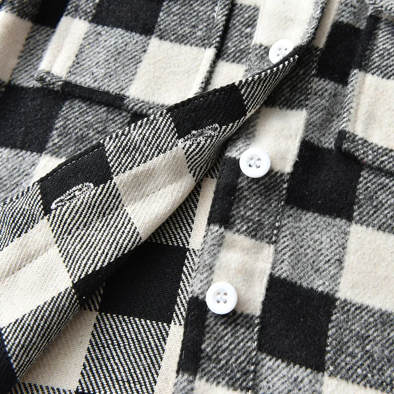 top and top Unisex Baby Boys Girls Long Sleeve Plaid Cotton Tee Shirts Tops Single Breasted Turn-down Casual Blouse
