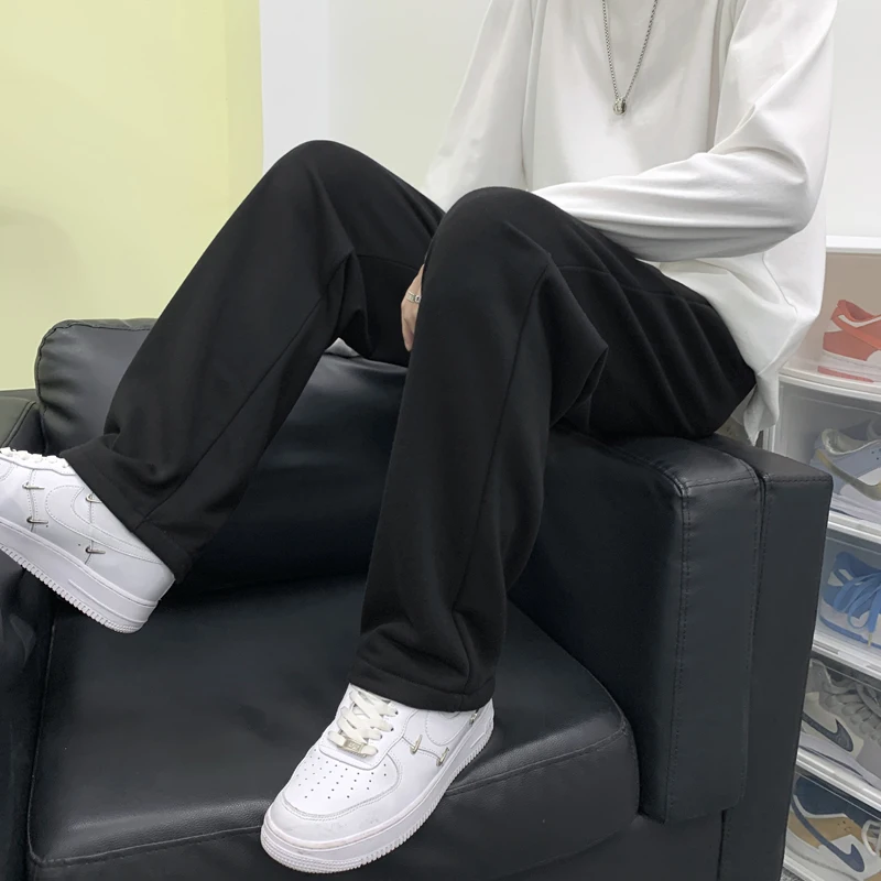 Pants Men Draw String Wide Leg Winter Loose Baggy Joggers All-match High Street Leisure Pockets Gothic Harajuku Trendy Clothing