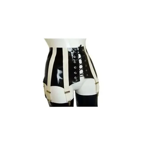 Latex Corset Belt With Eight Adjustable Strap Unisex