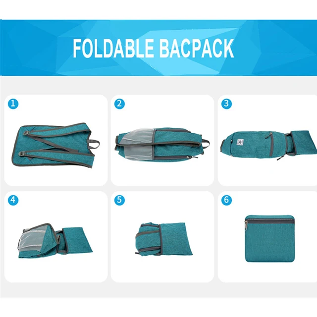 Mochila plegable portátil para hombre y mujer, bolso ultraligero para escalada al aire libre, ciclismo, senderismo, mochila de viaje