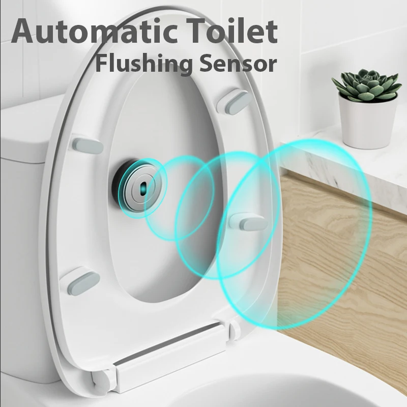 Contactless Toilet Automatic Flush Sensor Home Defecation Sensor Flush Human Body Away From Seat Toilet Accessory toilet automatic flusher