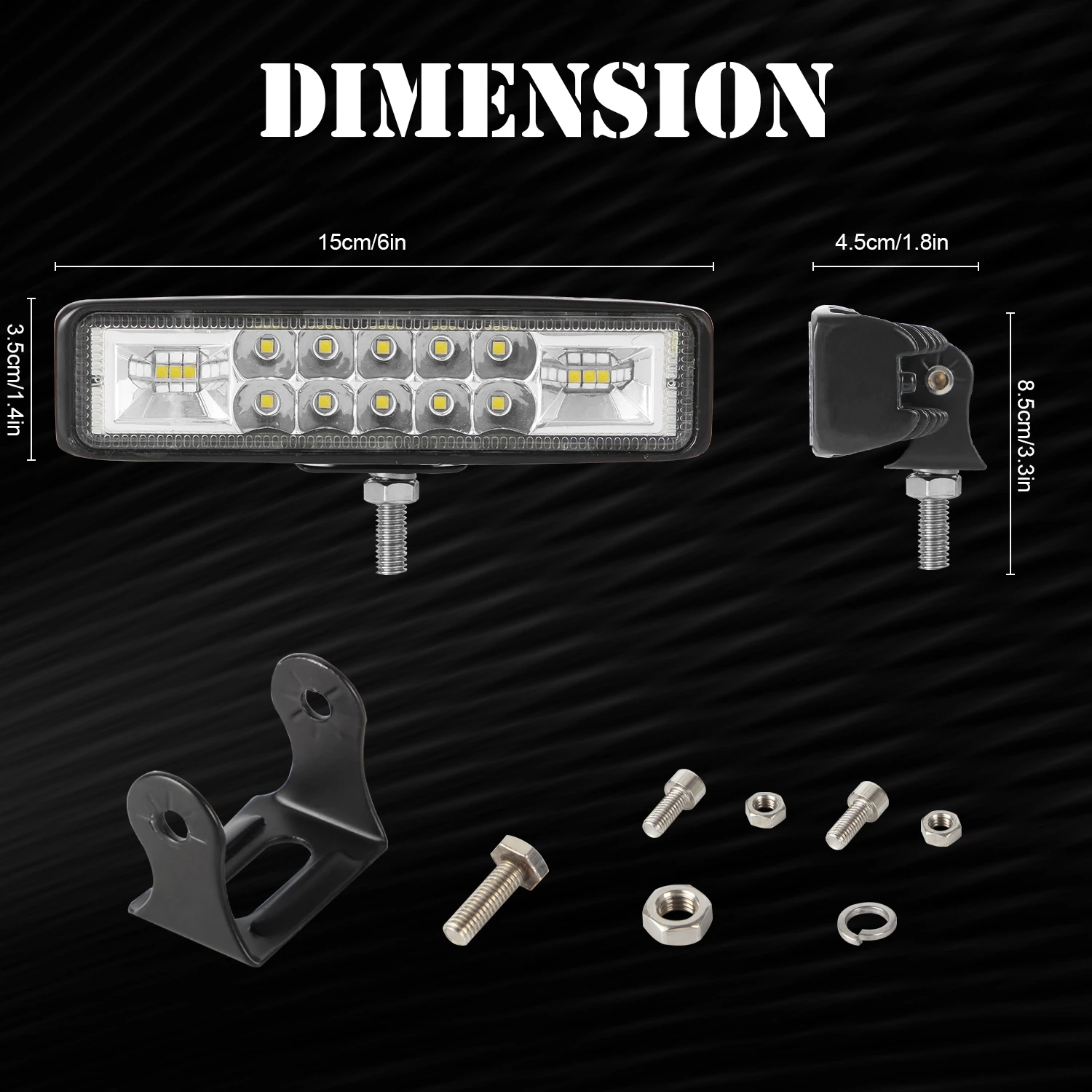 Car 6/15/20inch LED Lighthouse Led Work Light Bar Flood/spot Mixed Beam Off Road