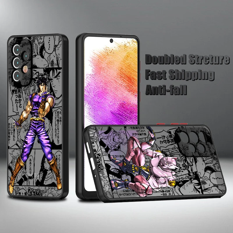 

Anime JOJO For Samsung A91 A71 A51 A42 A41 A31 A21S A14 A04 A13 A12 A11 Lite Frosted Translucent Phone Case