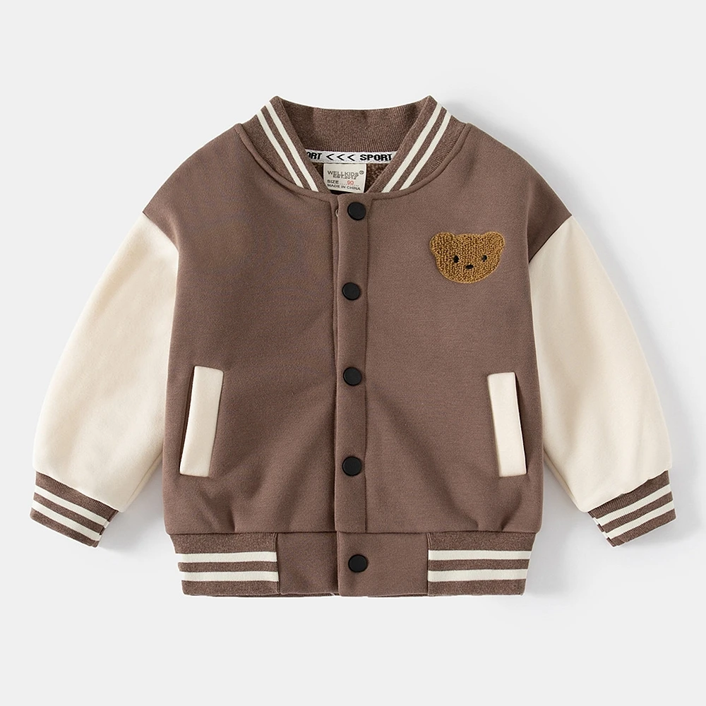 XUANMU Toddler Infant Baby Boys Girls Clothes Cute Fleece Winter Warm Baby Jacket Casual Baseball Uniform Outerwear Kids Coat XB114_viptrois.com