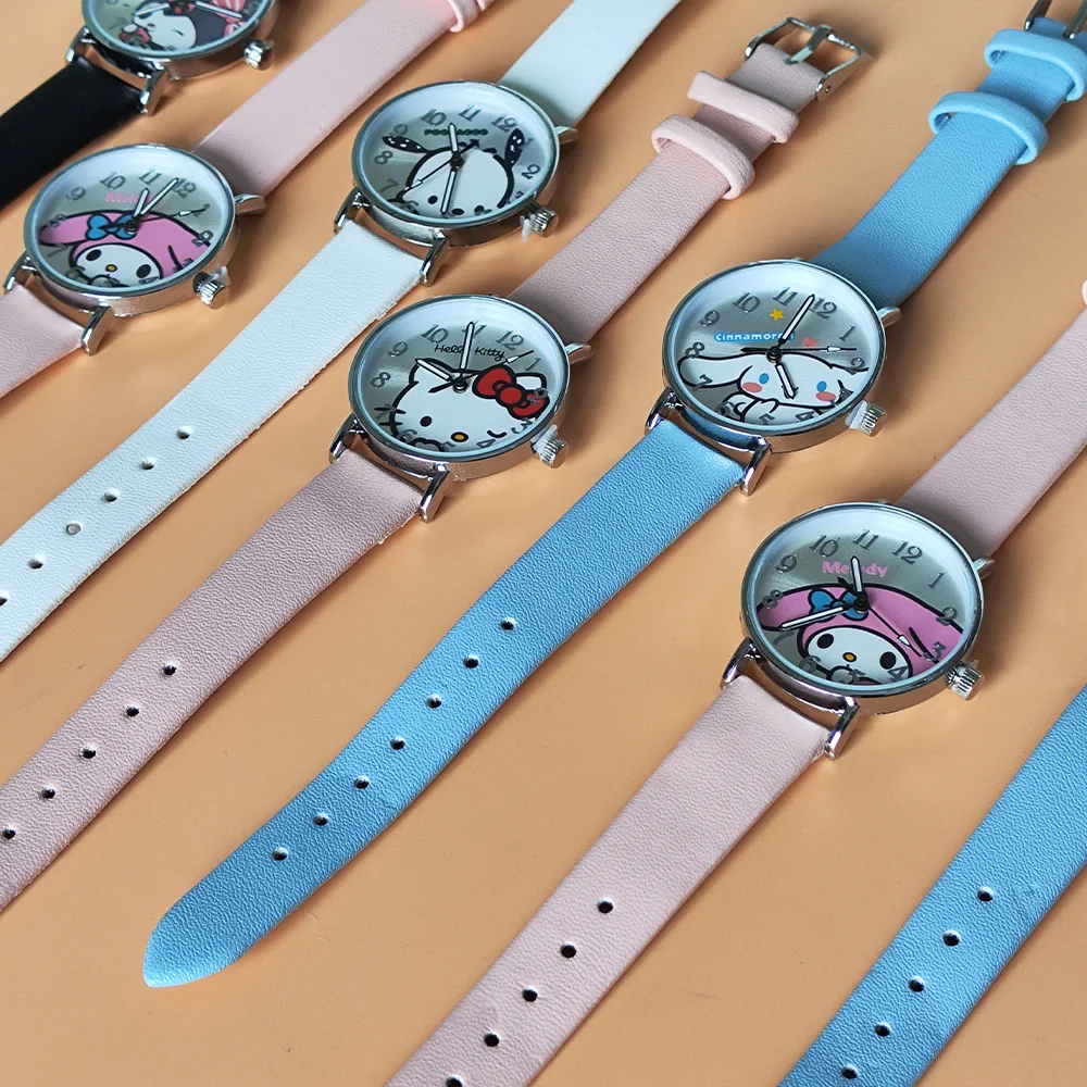 Sanrio Hello Kitty Watch Kuromi Cinnamoroll Cute Quartz