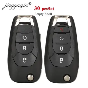 Keyforkess 30pcs pieghevole 3/4BTN telecomando portachiavi per Chevrolet Trax Spark Cruze Trailblazer Sonic Trailblazer Malibu per GM