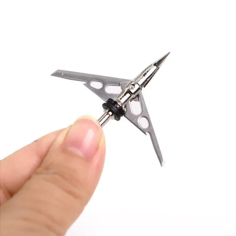 12Pcs Rage Hypodermic Trypan 2 Blade 100 Grain 2" Cut Dia Expandable Arrowheads for Hunting