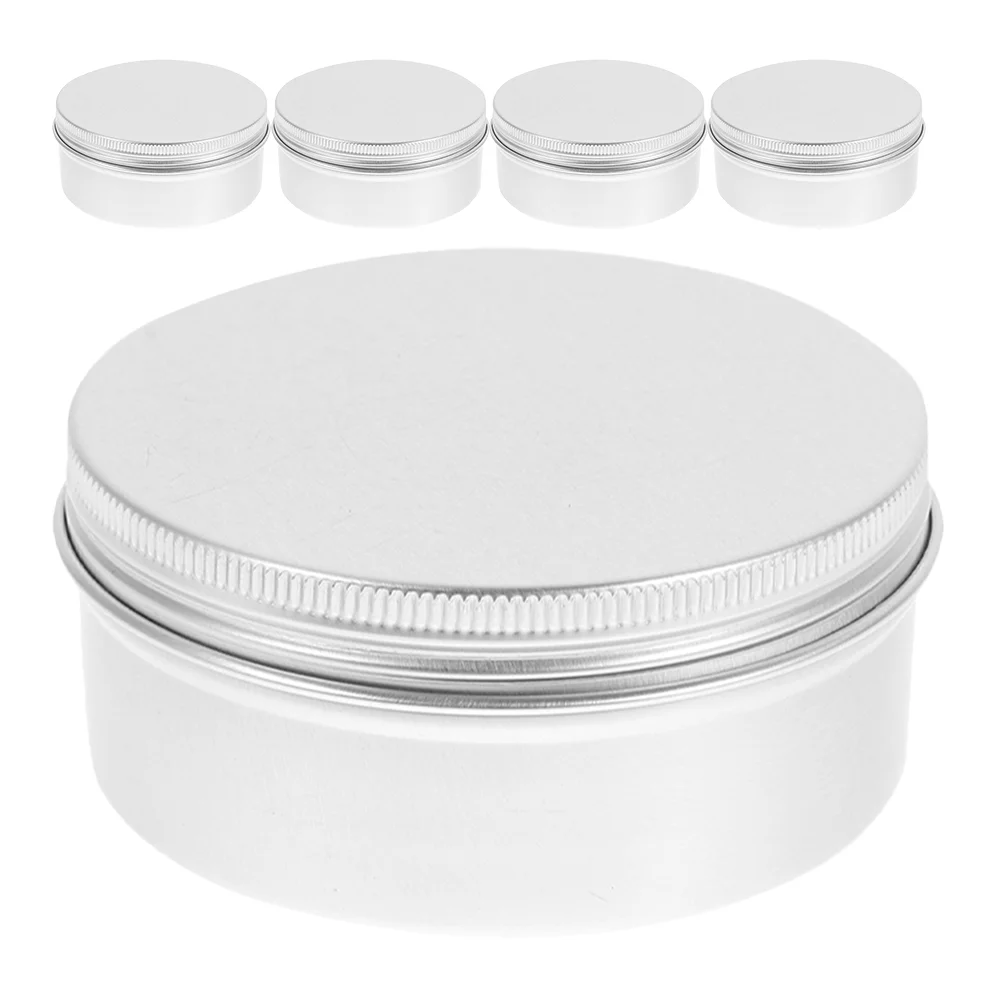 

5Pcs Aluminum Box Cream Container Empty Cream Jars Refill Cream Container