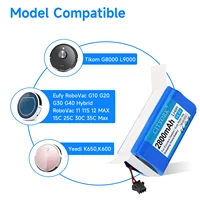 2800mAh Li-ion Replacement Battery for Eufy RoboVac 11S 12 Max 15C 25C 30C 35C G10 Hybrid G20 G30, for Ecovacs Deebot N79 N79S 5