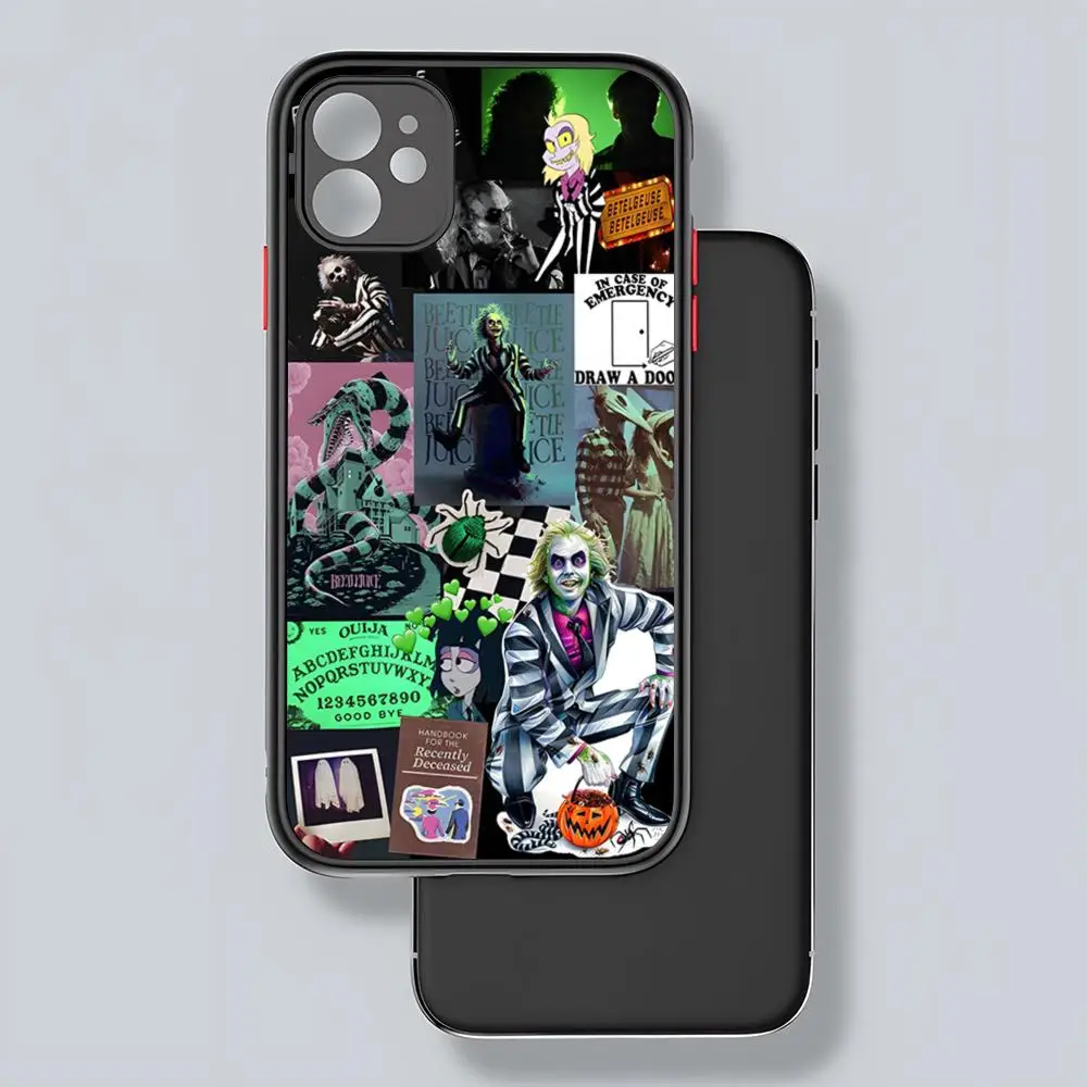 thumbnail image 1 of B-Beetlejuice Handbook-es Phone Case Matte Transparent For 16 15 IPhone 12 11 13 Pro Max X XR 8 Plus Back Cover, 1 of 5