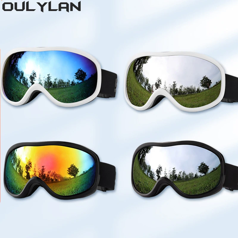 

Лыжные очки для сноуборда Oulylan, двухслойные незапотевающие очки UV400, очки для снегохода, очки для спорта на открытом воздухе, очки для катания на лыжах