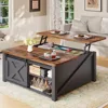 31.5" Lift Top Coffee Table with Storage, Square Coffee Table for Living Room, Farmhouse Coffee Table with Large Hidden 1