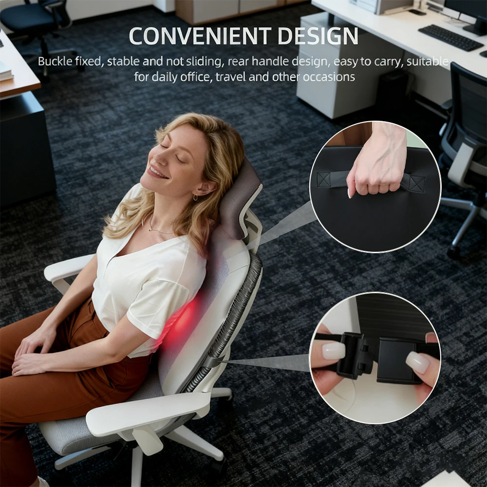 Back Massager Walk Up and Down Massage 3D Bionic Massage Head Full Body Massager Neck Shoulder Waist Rolling Pad Wireless Use