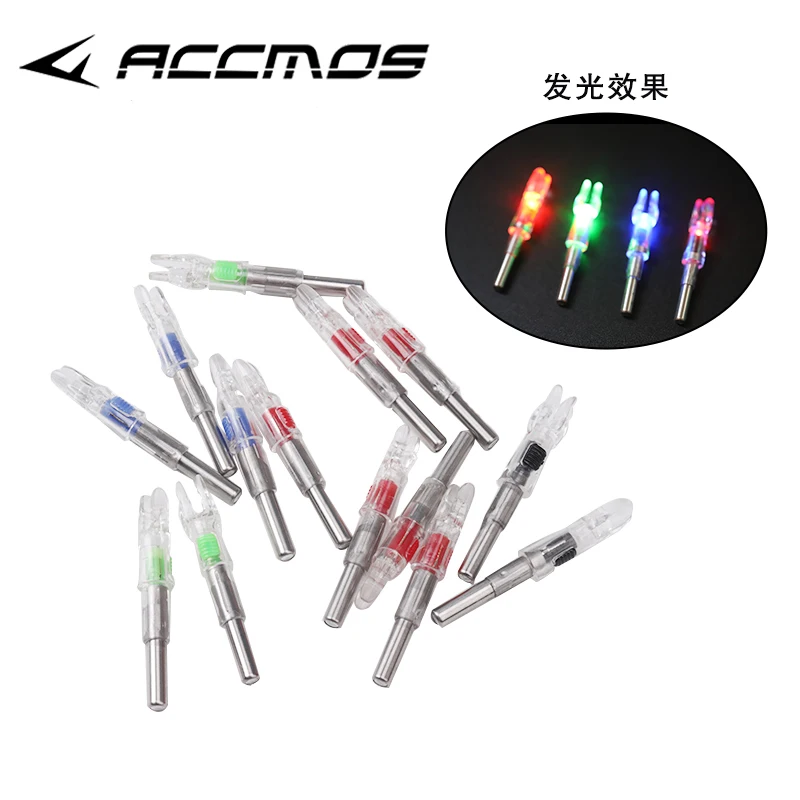 Archery Arrow LED Lighted Nocks 6.2/4.2mm/0.246inch Knocks Tail For Compound Recurve Bows/Longbow Arrow Shafts 3pcs archery automatically luminous led lighted arrow nocks tail glowing arrow shaft tail hunting shooting fit 4 55mm arrow