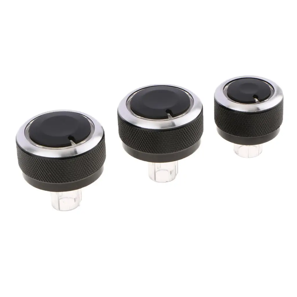 A/C Air Conditioning Control Switch Knob Button for VW (Blk)