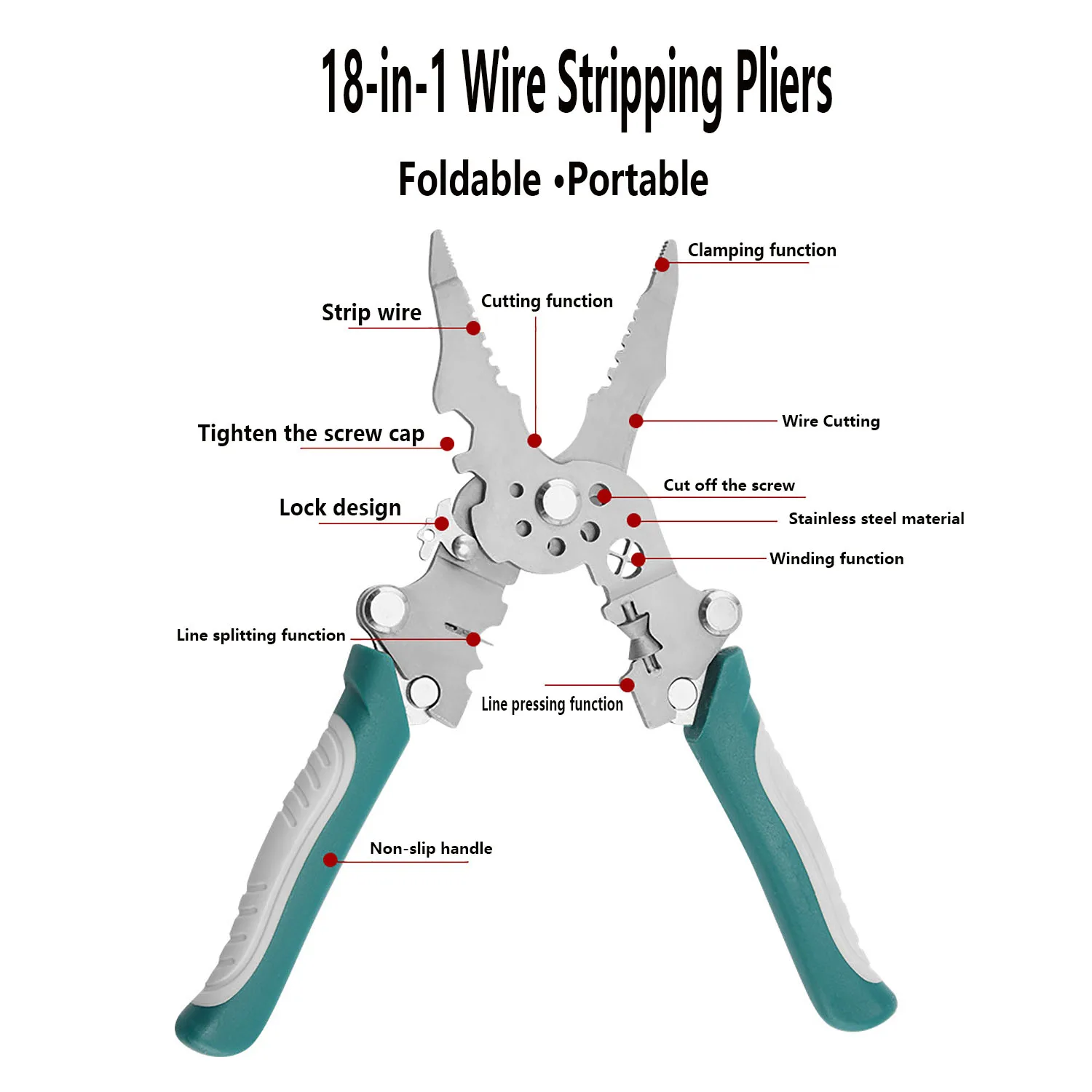 Foldable 18-in-1 Wire Pliers 4