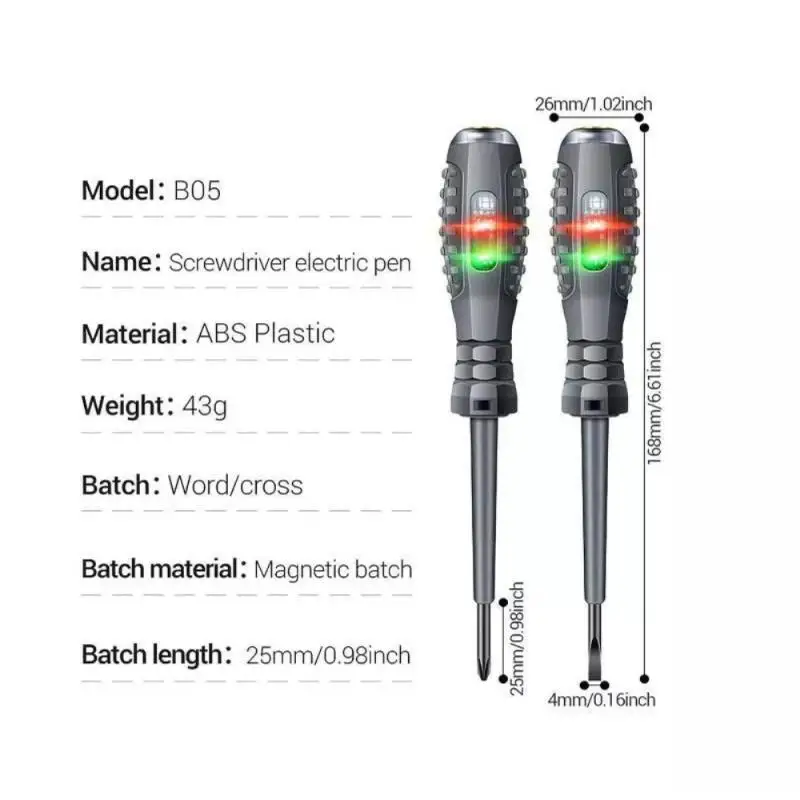 Portable Handheld Voltage Tester Pen Electric Screwdriver Test Pencil Zero Line Induction Power Detector Voltmeter Tester Tools 2
