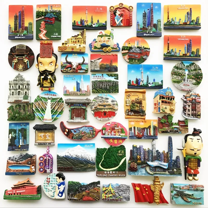 MUYU Magnete Frigorifero 3D Souvenir Shanghai - Decorazione Casa E Cucina, Regalo Da Viaggio - 5