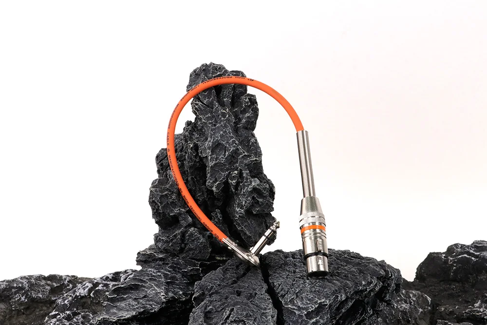 Symmetrische xlr-Buchse zum rechten Winkel 6,35 Zoll trs Mikrofon kabel, mm Stereo-Stecker auf 3-polige xlr-Buchse für Amp-Mixer-Gitarre – Detail 12