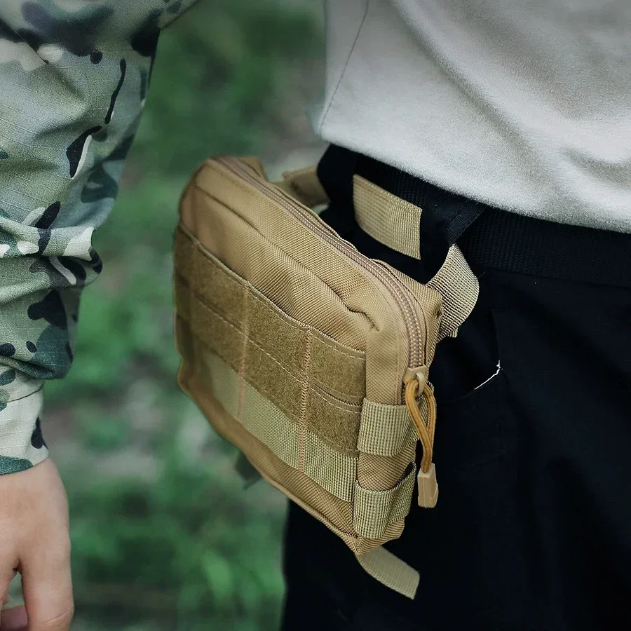 1pc Outdoor Portable Tool Kit, Camouflage Tactical Waist Bag, Multifunctional Change Phone Bag, Commuting Bag, Waist Bag