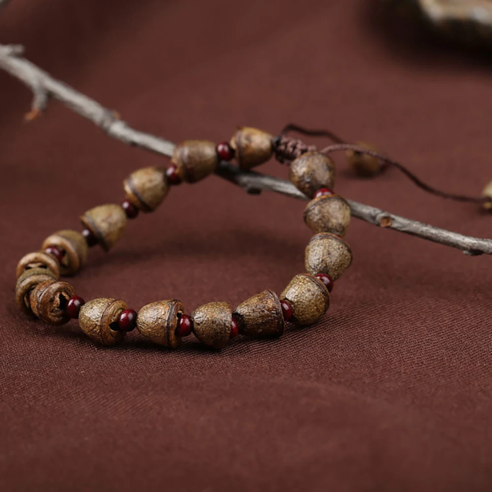 Prayer Beads Eucalyptus Seeds Tibetan Buddhist Prayer Beads Buddha Bracelet & Bangles Rosary Wooden Jewelry For Men Women Unisex