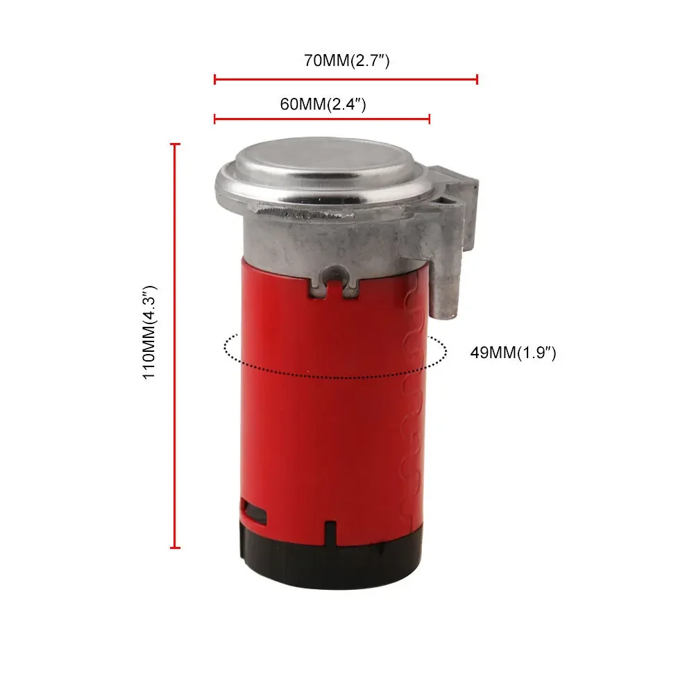 12V 24V 레드 에어혼 펌프 컴프레서 (자동차, 기차, 트럭, 보트, 오토바이용 혼 키트)