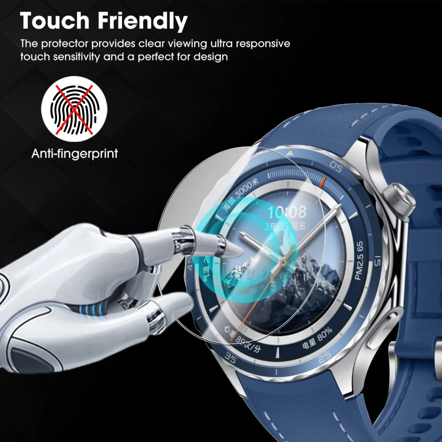 Premium HD Tempered Glass Screen Protector with Auto Install Kit - Explosion-proof Protective Film