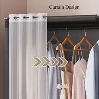 Armoire de Rangement en Tissu pour Chambre à Coucher, Simple et Grande Capacité, Robuste et Durable, Anti-Poussière, Organisateur de Rangement 6
