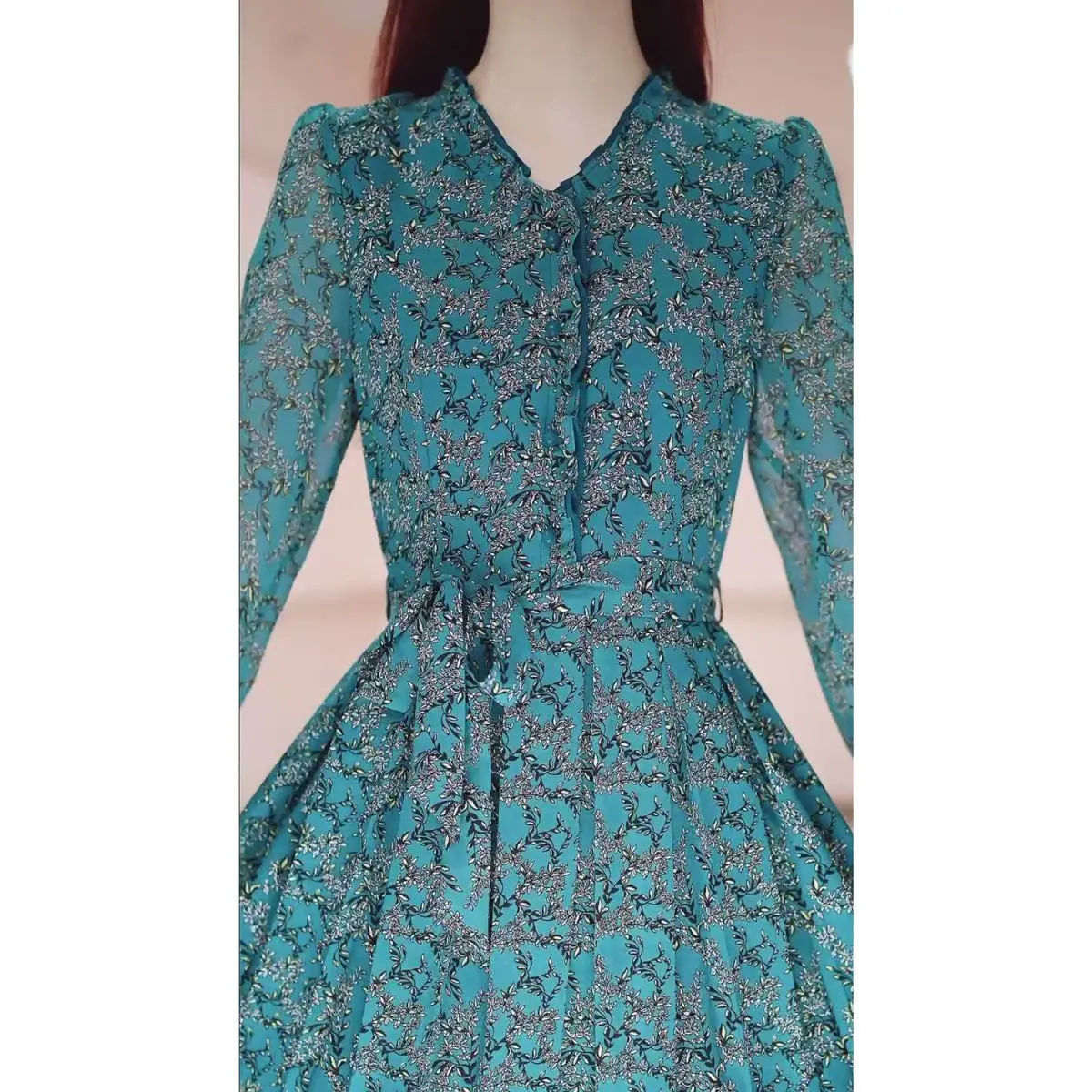 Women's Printed Western-Style Mid-Length Dress description 5