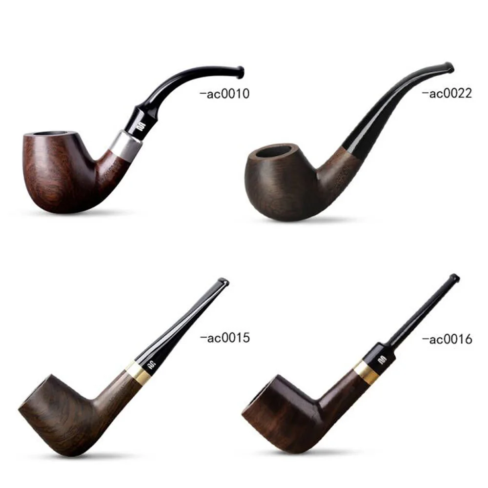 Smoking Pipe Sandalwood 9MM Filter Solid Wood Handmade Tobacco Pipe