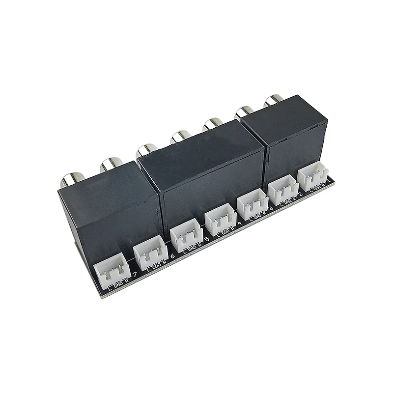 GHXAMP 6-Way Dual-Channel Audio Signal Switcher Knob Switch