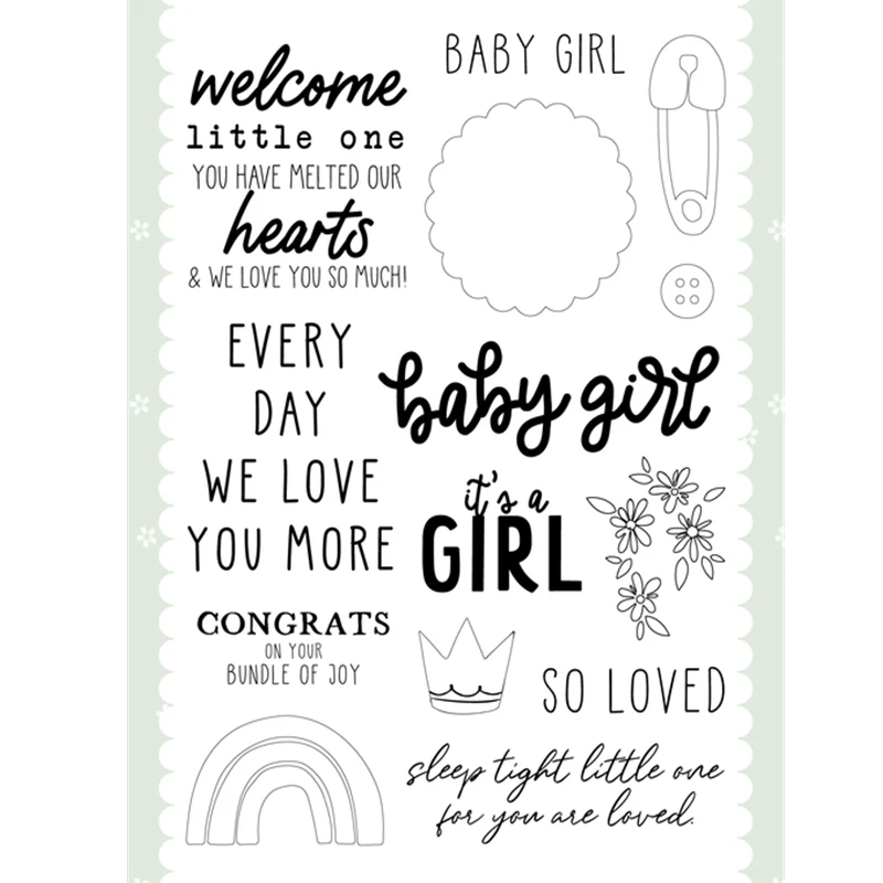 Silicone Stamp Seal 2023 New Girl Transparent Clear Silicone Stamp