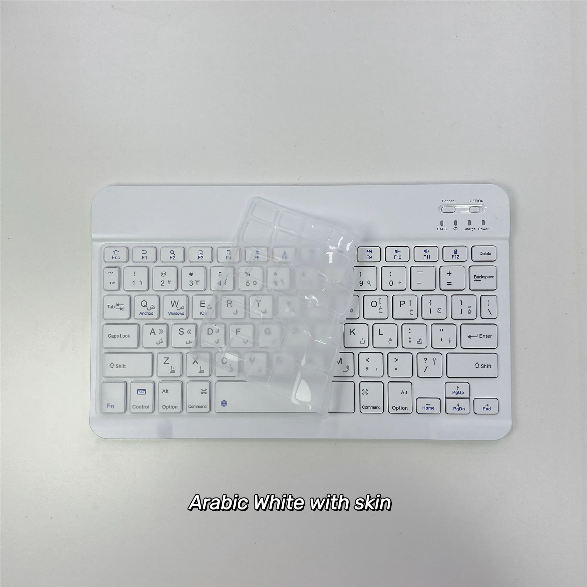 Arabic language Bluetooth-Compatible Wireless Portable Mini Rechargeable Keyboard 78-Key for Apple iPad iPhone MacBook iOS
