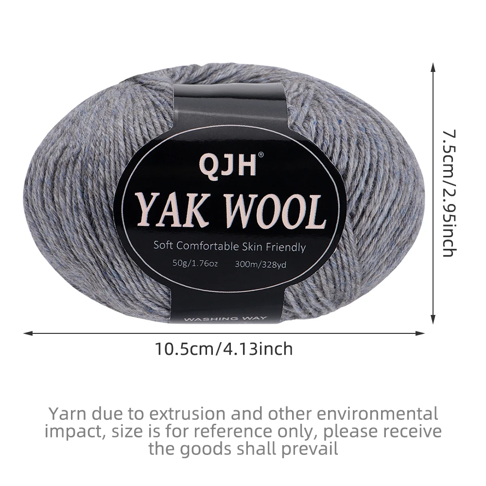 2Pcs Yak Hair Yarn, Premium Wool Skein Yarn - Soft Warm - Hand