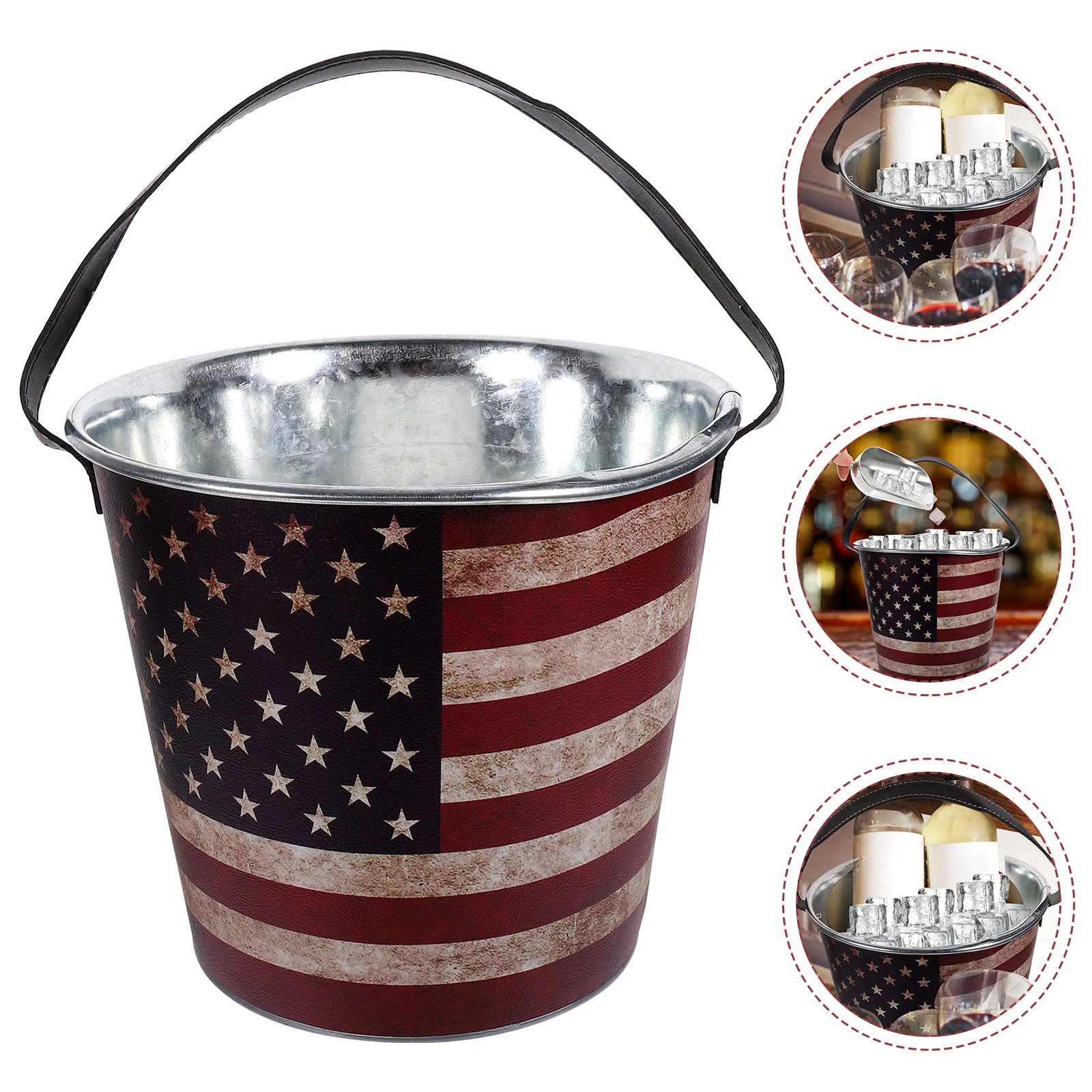 

Ice Cube Bucket Vintage Bar Beer Bucket Barrel Party Ice Cube Storage Barrel