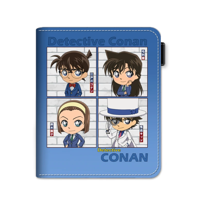 Anime Detective Conan Edogawa Jimmy Kudo Men Wallet Cartoon Short Purse with Coin Bag