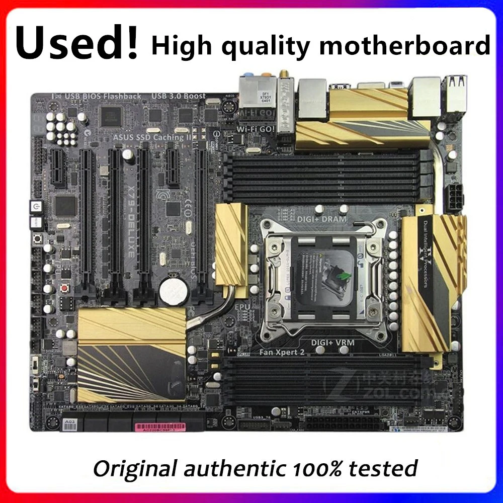Per Il X79-Deluxe Usato Originale Per La Scheda Madre Intel X79 Socket Lga 2011 Ddr3 Scheda Madre Lga2011