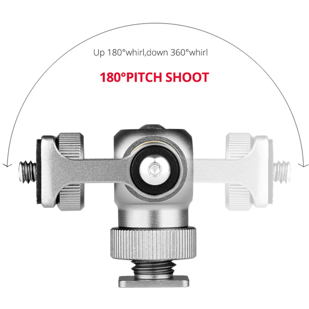 YELANGU Mini SLR Camera Gimbal Fixing Bracket Rotated Monitor Hot Shoe Stabilizer Bracket for Mobile Phone Load-Bearing 3KG