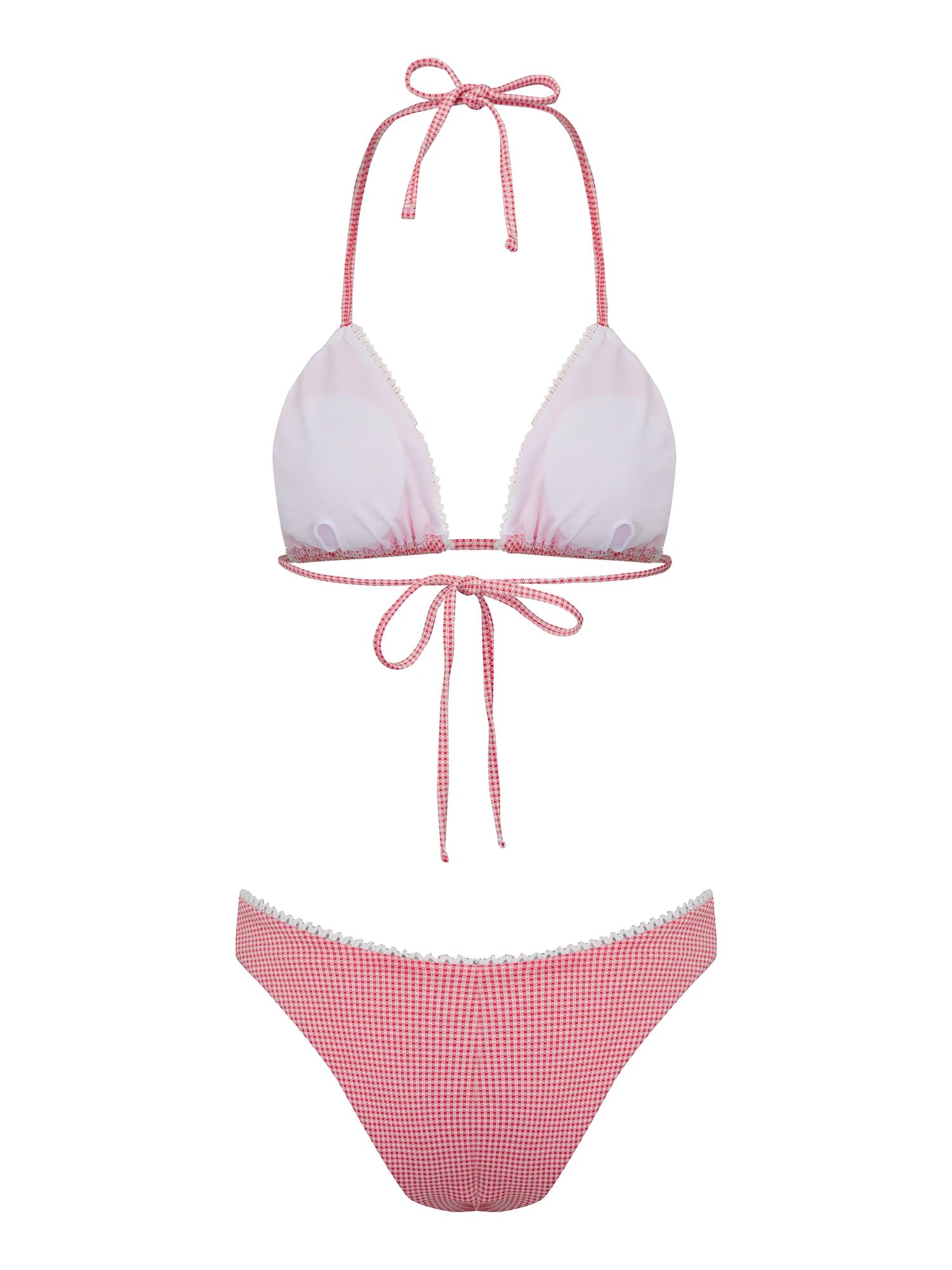 Stylish Floral Print One Shoulder Ruffle Trim High Waisted Bikini Set Trendy Swimsuits Beachwear for Women Summer