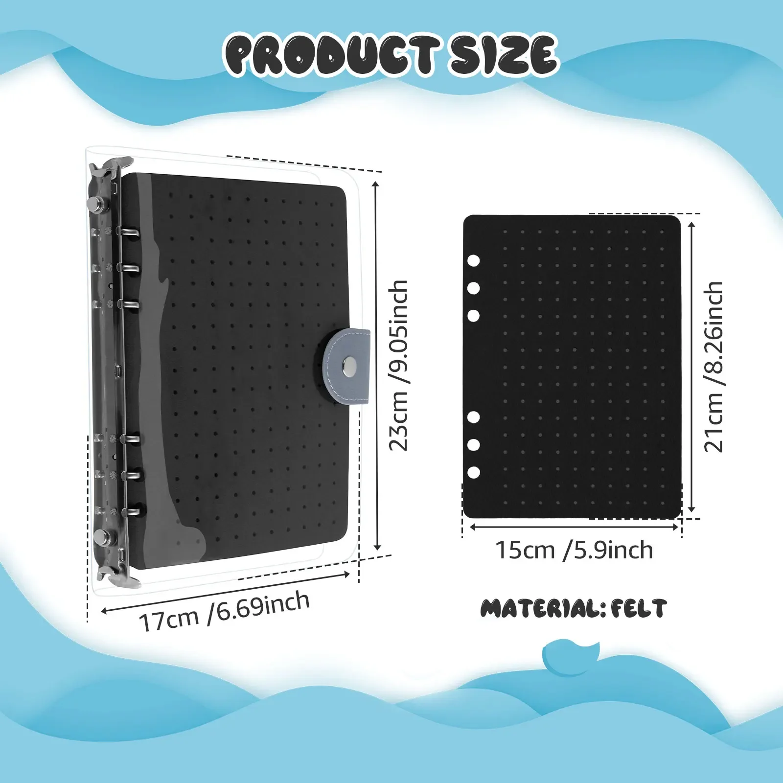 Enamel Pin Collector's Display Album with Clear Cover - Portable Organizer