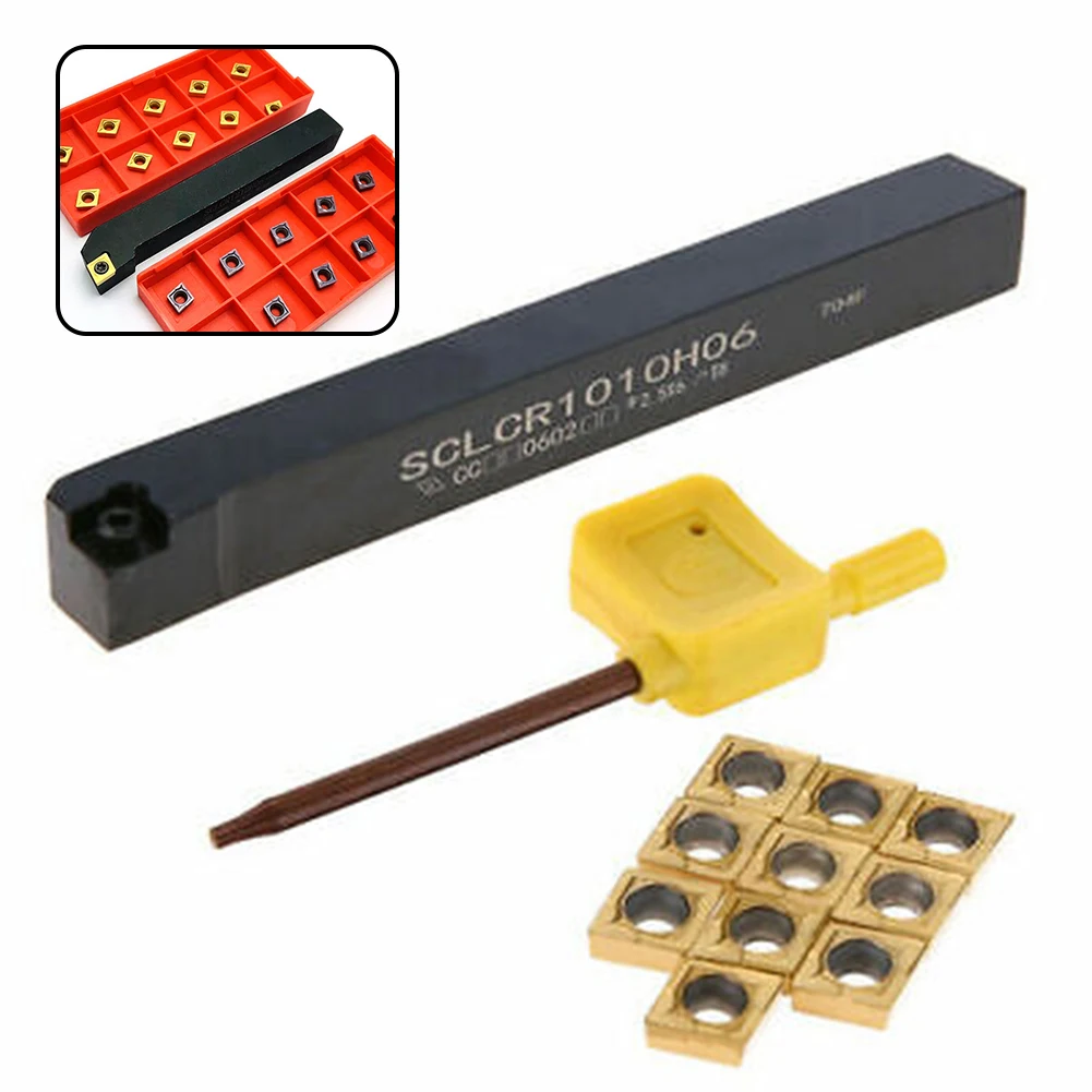 

Высококачественные и прочные вставки CCMT060204 с SCLCR 1010H06, поворотный держатель токарного станка для получистовой отделки и отделки