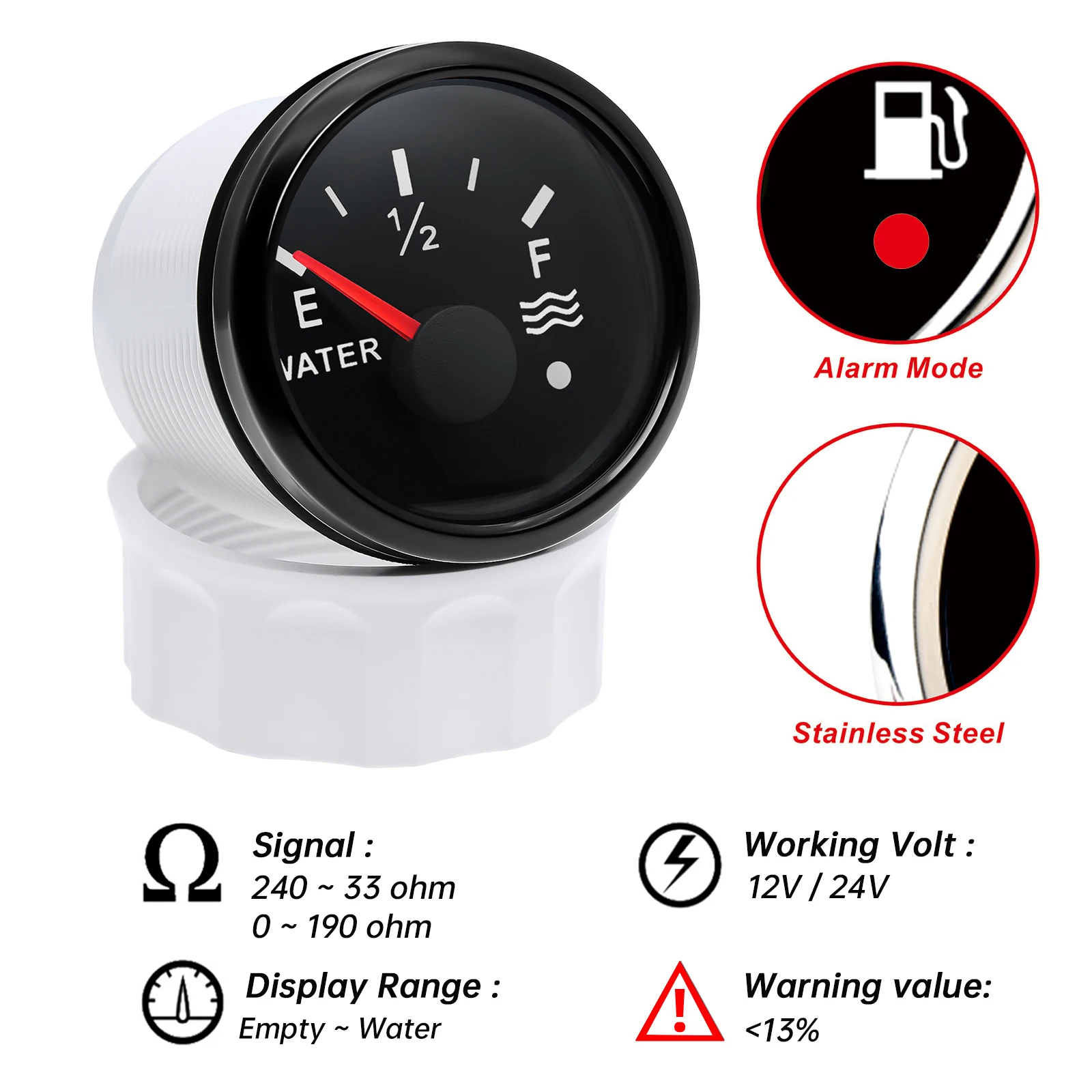 OSCULATI Indicatore Livello Carburante 12V - Bianco Per Nautica E Auto