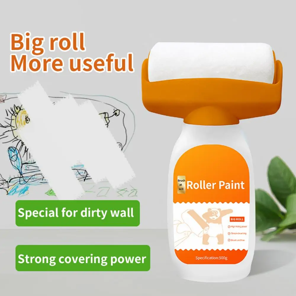 Description Picture 2 of item2 In 1 Wall Patching Paint Rolling Brush Portable water-based odorless latex paint wall roller Multi-Functional Wall Repair Tool