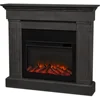 Crawford Slim Indoor Electric Fireplace with Mantel for Living Room or Bedroom, Replaceable Fireplace Insert Heater, 1