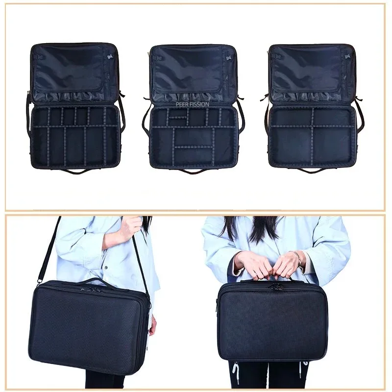 New Makeup Bag For Travel Outing Portable Professional Large Capacity Multifunction Tattoo Tool Women's Cosmetics Case 3