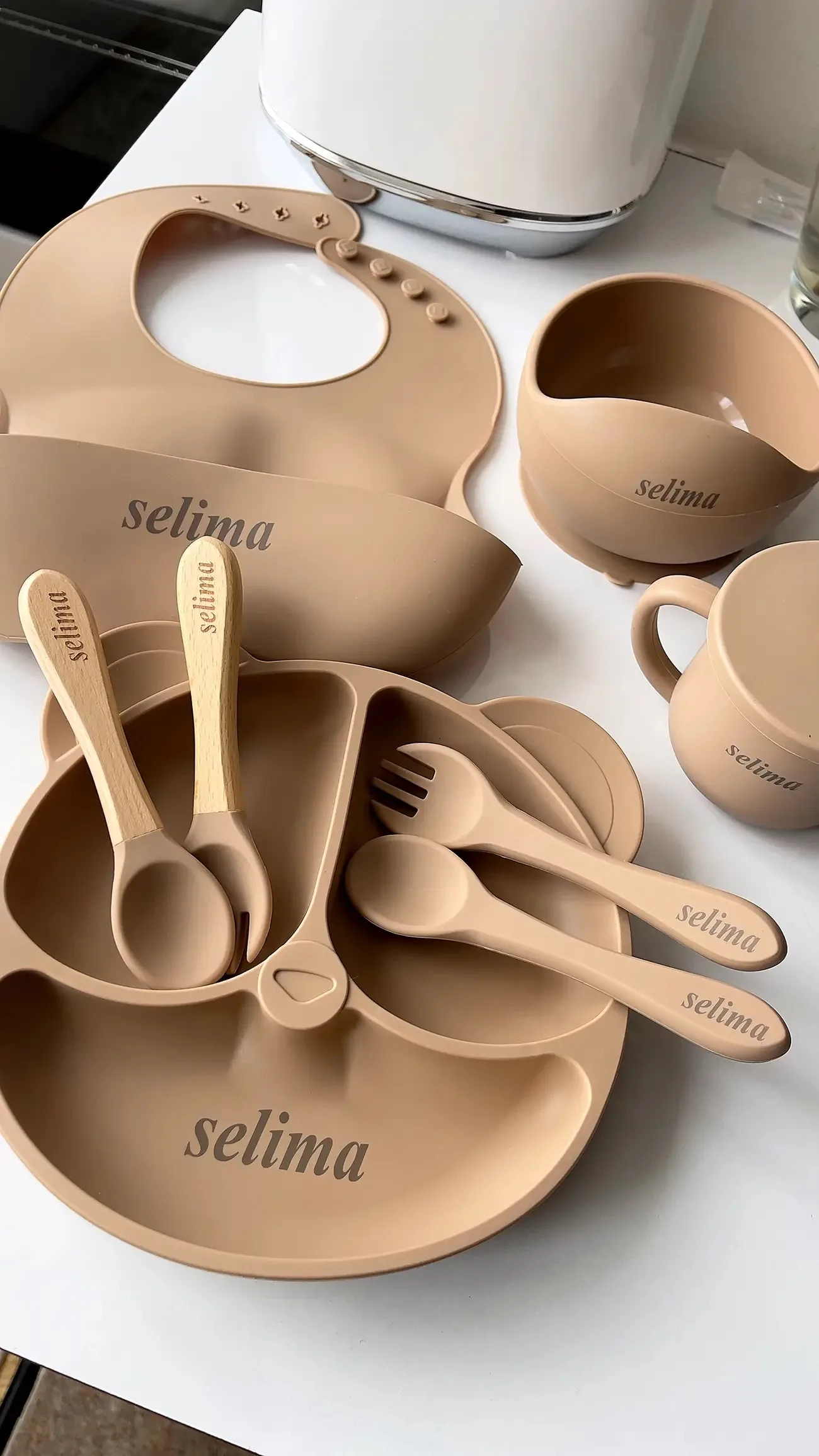 Name Baby Silicone Dish Feeding Set Suction Cup Engrave Personalize Bowl Divided Plate Kid Cute Eating Tableware silicone dining plate,silicone meal set,silicone feeding set,baby tableware set,silicone feeding bowl