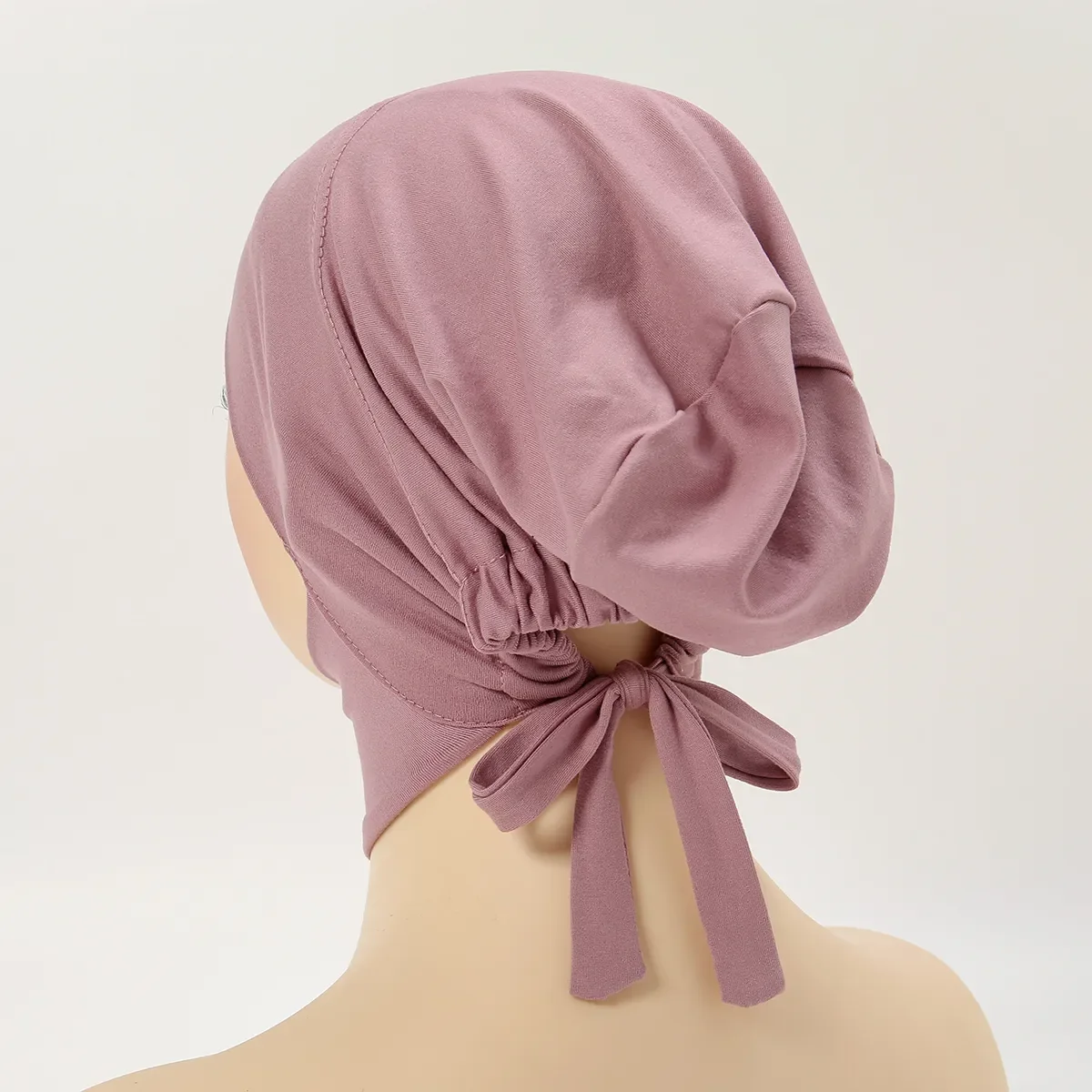 Soft Cotton Muslim Inner Hijab Cap for Women, Solid Under Scarf Headcover — photo 2