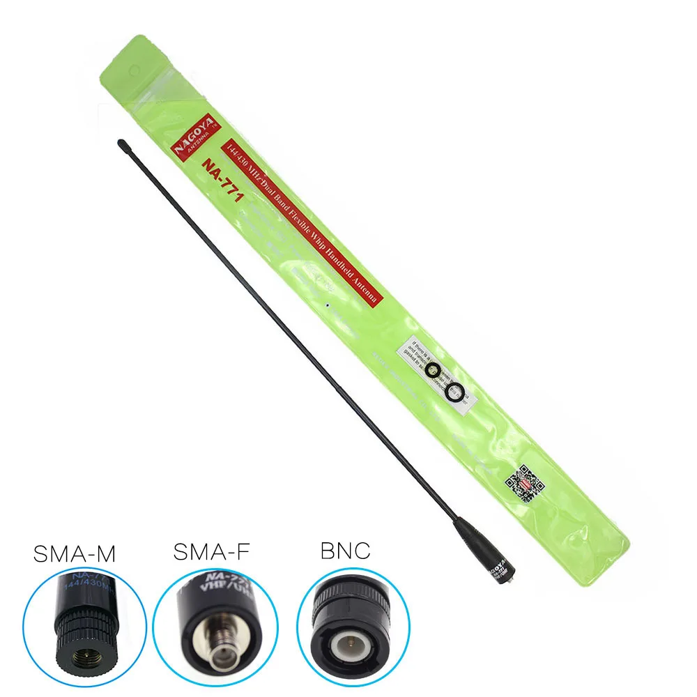 Original NAGOYA Dual Band antenna NA-771 SMA-F SMA-M BNC fit for Baofeng UV-5R UV-82 UV-3R VX-3R VX-7R two way radio antenna