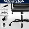 Office Chair, Adjustable Height Mid-Back Swivel Chair with Padded Seat and Square Tube Armrests, Offices Chairs 6