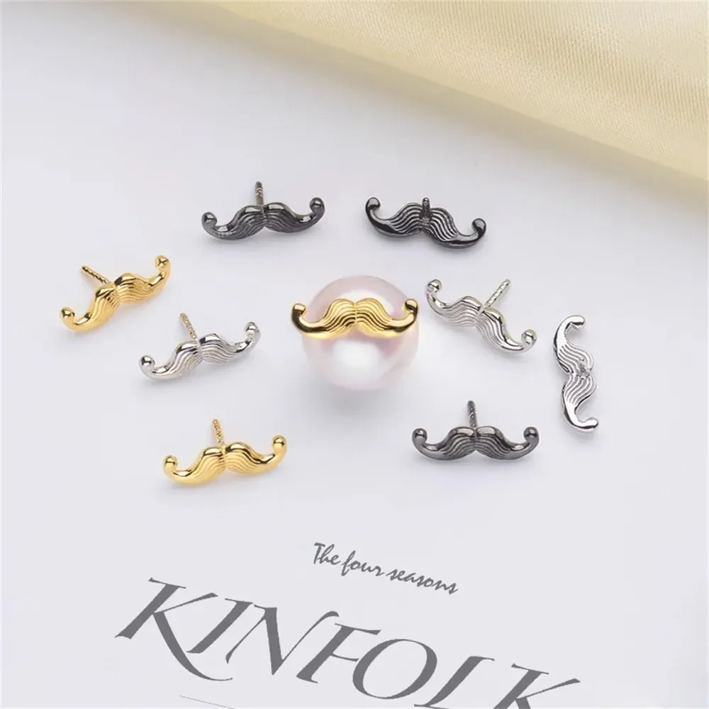 

DIY Pearl Accessories S925 Sterling Silver Empty Bracket A Piao Series T-shaped Plug Baroque Special-shaped Bracket Accessories